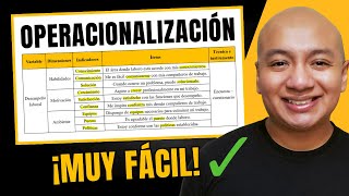 🔴 Cómo HACER la OPERACIONALIZACIÓN de VARIABLES en una TESIS ✅ PASO a PASO ⚡ [upl. by Aloise]