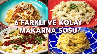 🍝 Hep Aynı Sosu Yapmaktan Sıkılanlara 6 Farklı ve Kolay Makarna Sosu Tarifi  Yemekcom [upl. by Oisor971]