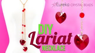 Simply Sweet Valentines Lariat Necklace Tutorial [upl. by Nikos]