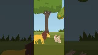 Lion And Rabbit  The Jungle Story  Cartoon  cartoonstories [upl. by Winny]