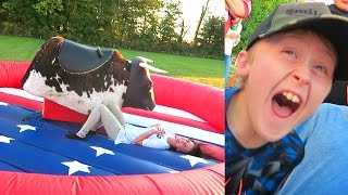 WE BROKE HIM INSANE BULL RIDING CHALLENGE [upl. by Nybor]