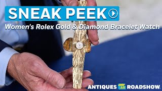 Preview Rolex Gold amp Diamond Bracelet Watch ca 1955  Shelburne Museum Hr 2  ANTIQUES ROADSHOW [upl. by Arleta]