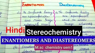 Diastereomers amp enantiomers reactionshindiwith exampleorganic chemistryMSc Chemistry notes [upl. by Ydarb]