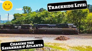 Chasing NS1065 Heritage Locomotive the Savannah and Atlanta at Bootleggers Crossing [upl. by Leasa984]