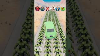 🚗CR7 vs Messi vs Mr Bean vs 500 Hulks ⚽️ beamngdrive simulator cars [upl. by Arutek]