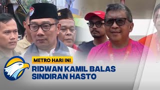 Ridwan Kamil Balas Sindiran Hasto soal Pertemuannya dengan Prabowo dan Jokowi [upl. by Sedecrem]