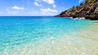 Tropical Beach Ambience 3 Hours of Peaceful Ocean Waves 4K Video [upl. by Ludwog320]