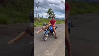 How This Man Created a WindPowerd Bike🏍️  shorts youtubeshorts shortsfeed new [upl. by Haldas]