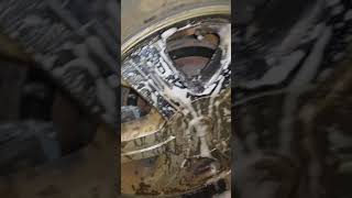 How to clean chrome clad wheels using steel wool 0000 [upl. by Ardnohsal]