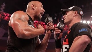 The Rock and John Cena engage in a WrestleManialevel war of words Raw March 5 2012 [upl. by Three]