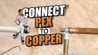 HOW TO SOLDER AN ADAPTOR to connect COPPER to PEX [upl. by Fritzie498]