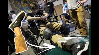 BROKEN ANKLE AT INDOOR SKATE PARK  caught on film [upl. by Rie482]