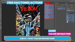 How to Do CMYK  Spot Color Separation in Photoshop for Screen Printing [upl. by Etnod311]