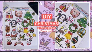 DIY Cute Christmas Stickerspaper craft make stickers at home  cute stationary papercrafts [upl. by Willock]