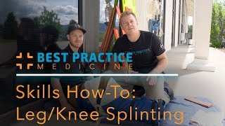 NREMT Practical Skills HowTo Extremity Splinting  Knee or TibiaFibula [upl. by Arracahs379]