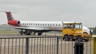 Loganair takeoff at Norwich Airport [upl. by Iadahs]