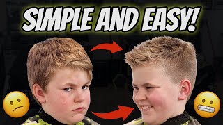 Super Easy Boys Haircut Tutorial ✂️ How To Cut Hair at Home [upl. by Nylla]