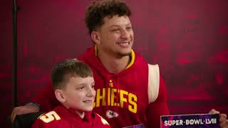 Patrick Mahomes Surprises Young Fan with Super Bowl LVIII Tickets  Kansas City Chiefs [upl. by Otsirave]