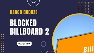 USACO 2018 January Bronze Blocked Billboard 2 [upl. by Phio]