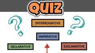 4 Types of Sentences Quiz Declarative Interrogative Imperative and Exclamatory Sentences [upl. by Esdras408]