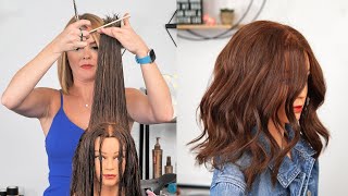 HOW TO  LONG LAYERED HAIRCUT  TUTORIAL  CLASSIC HAIRCUTS [upl. by Meta]