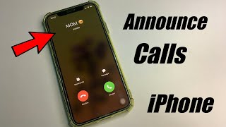 How to Turn on Announce Calls in iPhone  My iPhone speaks Caller id When Call [upl. by Naujud361]