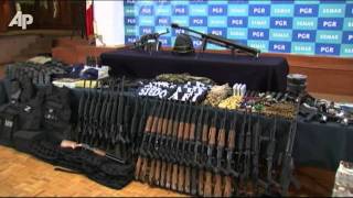 Raw Video Mexico Cartel Leader Had Arsenal [upl. by Annekahs]