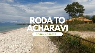 Roda to Acharavi Walk Vlog along the sea front  Corfu  Greece [upl. by Ruthanne]