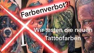 Tattooverbot  Wir Tätowieren mit den neuen Reach Konformen Tattoofarben von Iam ink und Quantum [upl. by Haelam]