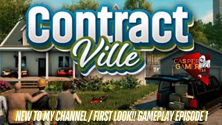 ContractVille casual simulation first look gameplay episode 1 on steam pc [upl. by Akirehs]