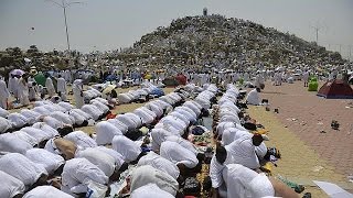 Muslim pilgrims gather at Mount Arafat for Hajjs key moment [upl. by Sassan441]