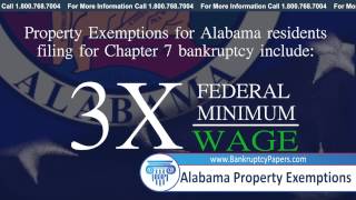 Alabama Bankruptcy Exemptions Explained [upl. by Winzler186]