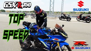 SUZUKI GSX R 150 TOP SPEED [upl. by Eitsym]