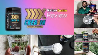 HealthXP Micronised CREA3IN Triple Creatine Matrix Review Punjabi Muscle [upl. by Odnanref836]