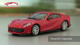 ckmodelcarsvideo Ferrari 812 Superfast Baujahr 2017 rot Altaya [upl. by Etteuqal]