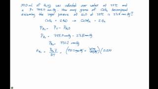 106 Collecting Gas Over Water Example Problem [upl. by Brine]