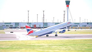 😱A321 Tail Strike INCREDIBLE VIDEO OF A321 BRITISH AIRWAYS AIRCRAFT TAIL STRIKE AND GO AROUND [upl. by Etiuqram]