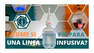 COME SI PREPARA UNA LINEA INFUSIVA FLEBO  INFERMIERISTICA IN 2 MINUTI  INFERMIERI online [upl. by Auston]