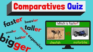 Comparatives Quiz  ESL Classroom Game  Easy English Quiz [upl. by Annayoj864]