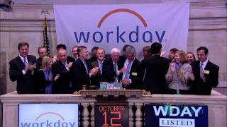 Workday Inc Lists IPO on the New York Stock Exchange [upl. by Gautious978]