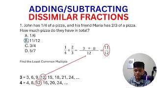 Adding and Subtracting Dissimilar Fractions [upl. by Denman]