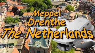 Meppel from Above Drenthe The Netherlands  4k Drone Footage  Drone Flight  Drones [upl. by Keheley186]