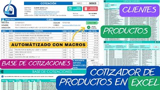 Cotizador de Productos💲en Excel✅con Macros para la Empresa [upl. by Schnur716]