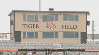 Coweta Football Field Ready For Play Days After Tornado Hits Town [upl. by Nylteak]