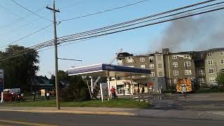 apartment building fire Fredericton NB Sept 21 2023 [upl. by Atirres786]