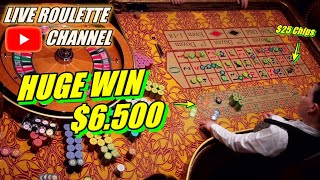 🔴 LIVE ROULETTE 🚨 HUGE WIN 💲6500 In Las Vegas Casino 🎰 25 Chips Inside Exclusive ✅ 20240406 [upl. by Jocelyne]