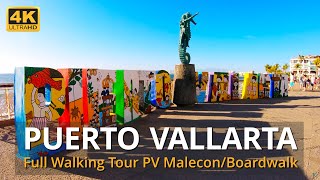 Full Puerto Vallarta MaleconBoardwalk Walking Tour  Romantic Zone amp Downtown PV March 24 2022 [upl. by Edana624]