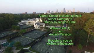 Clay Court Tennis  Finals Mens 45 Singles Atlanta Senior Invitational 2018 [upl. by Aelc655]