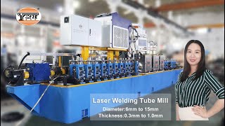 Laser Welding Tube Mill  Laser Welding Pipe Making Machine pipemaking machine [upl. by Pergrim648]