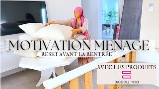 MOTIVATION MÉNAGE  Reset avant la rentrée avc les produits BioBellinda  1 recette Pâtes Bolo 🍝 [upl. by Annadiane]